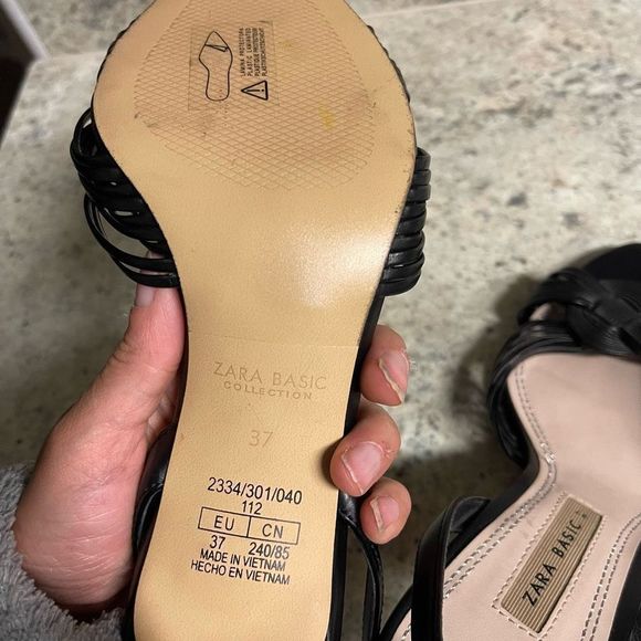 Zara NWOT black braided heels - Picture 7 of 7